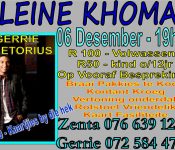 6 Dec - Gerrie Pretorius poster